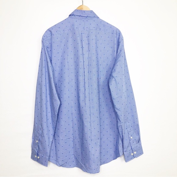 Ralph Lauren, blue print logo, stretch performance button down shirt - Picture 2 of 11